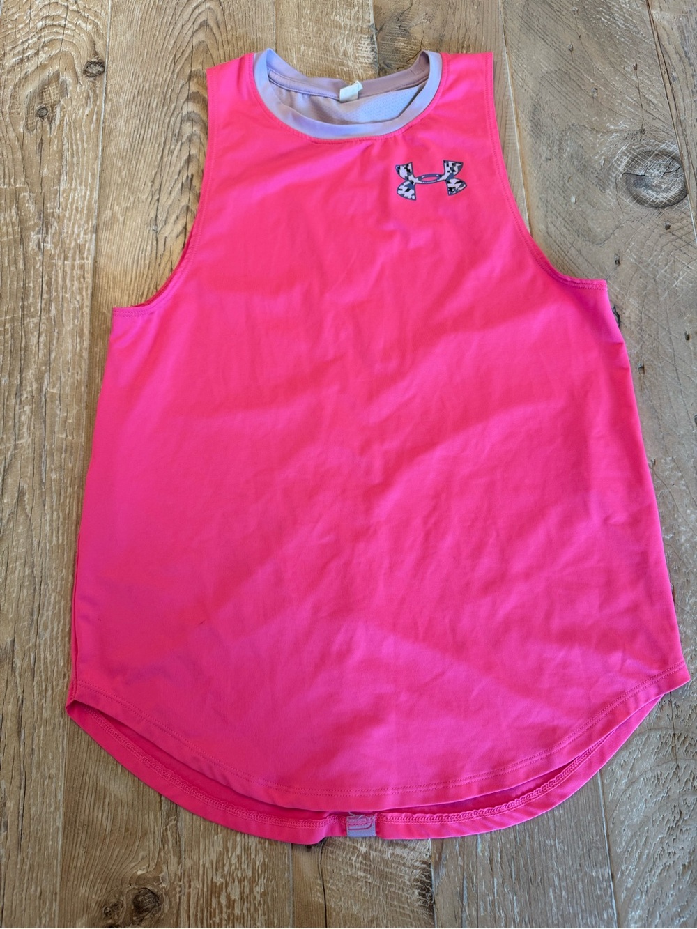 Under Armour Girls' Pink Athletic Tank Top L